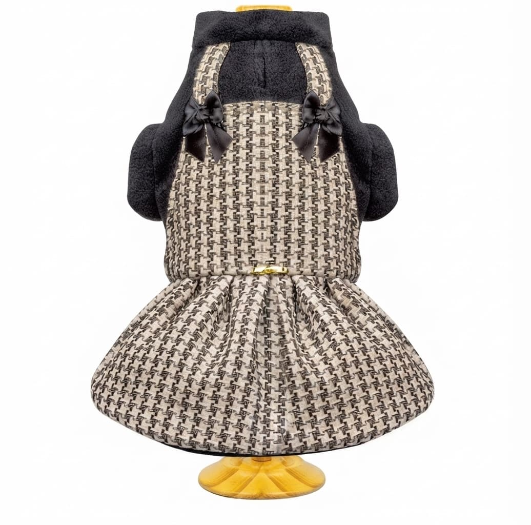 Vestido Tweed com Forro Fleece para Pets