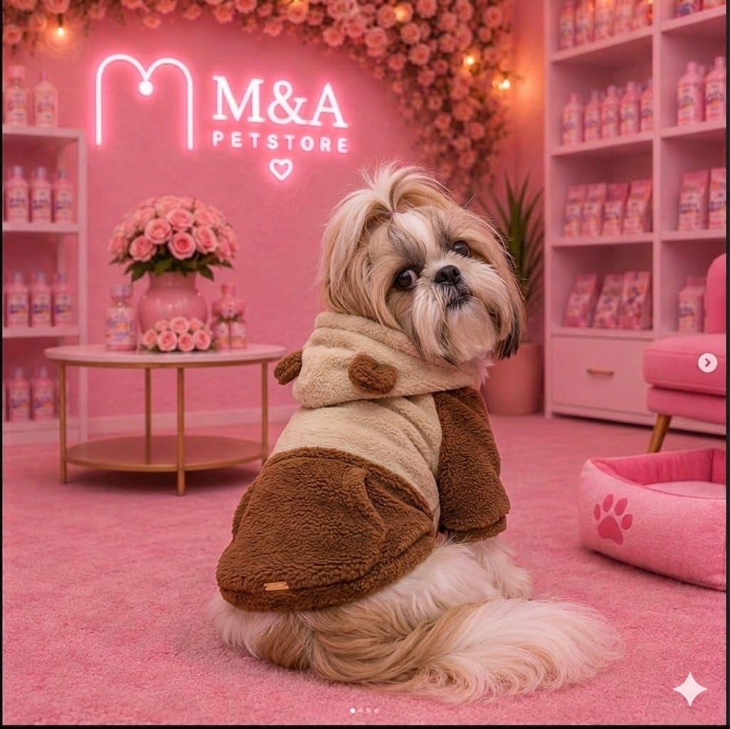 Casaco Fleece com Capuz e Orelhinhas para Pets