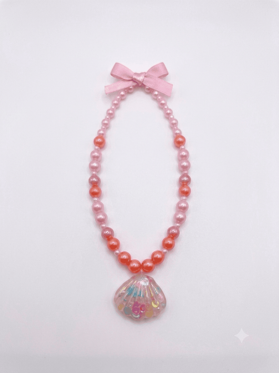 Colar de Miçangas Sereia Rosa