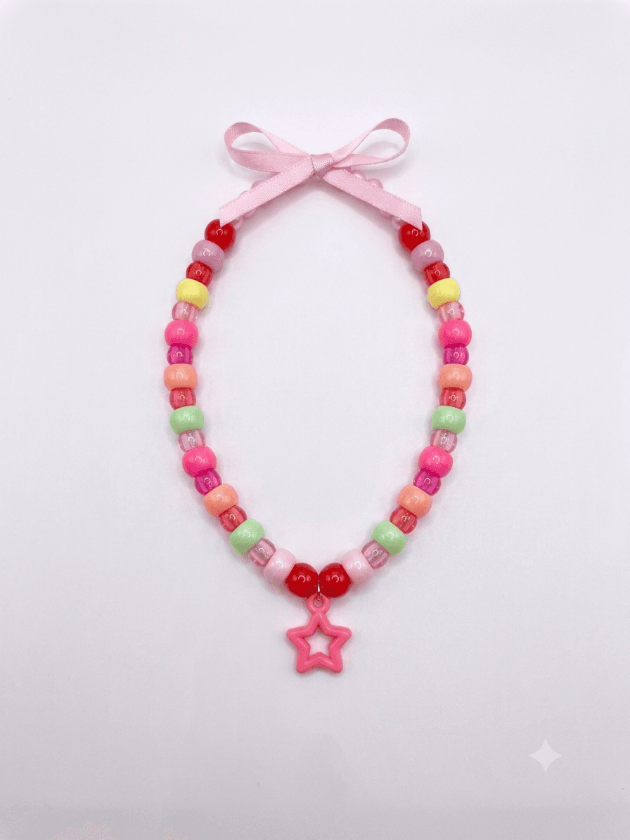 Colar de Miçangas Coloridas Pop Estrela